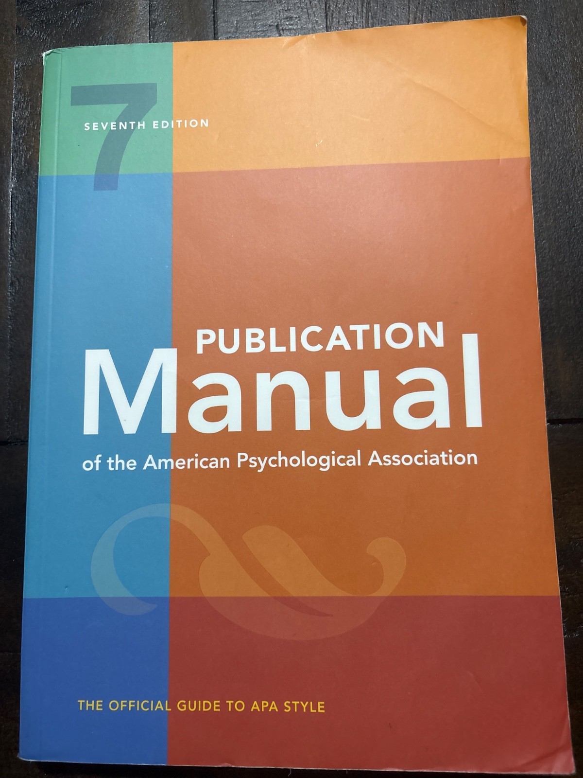 Publication Manual (7th) APA Guide-paperback- LIKE NEW