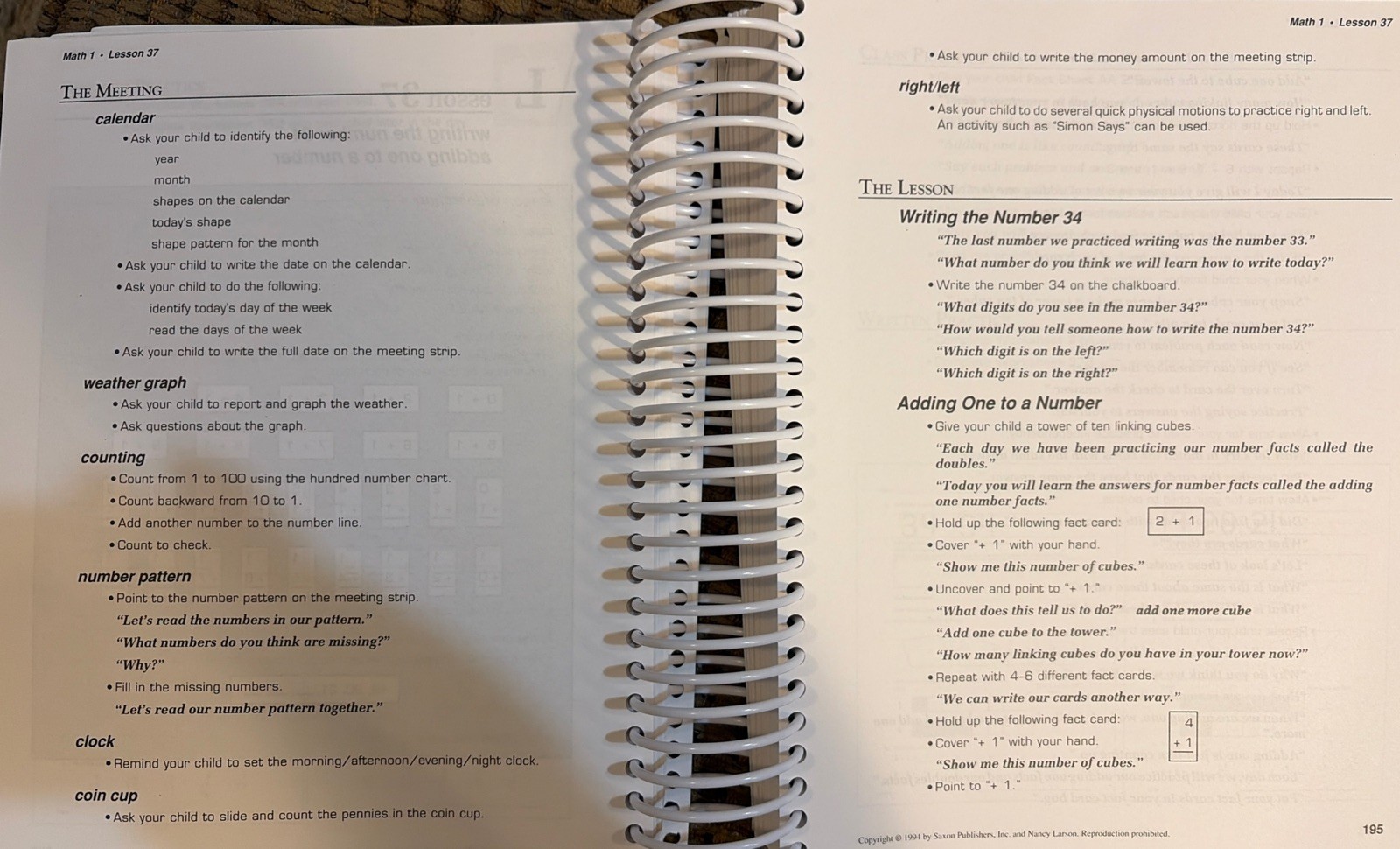 Saxon Math 1 Home Study Teacher’s Edition