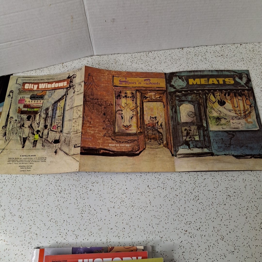 City Windows 1973 Margaret & Gilbert Riswold Vinyl 2 sided Illustrated