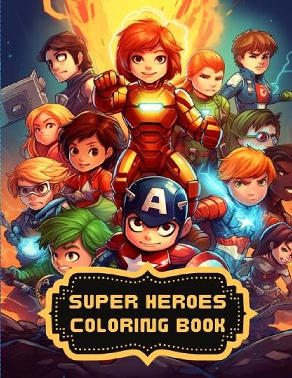Super Heroes Coloring Book: Coloring Book for Kids by A. Hazra Paperback Book