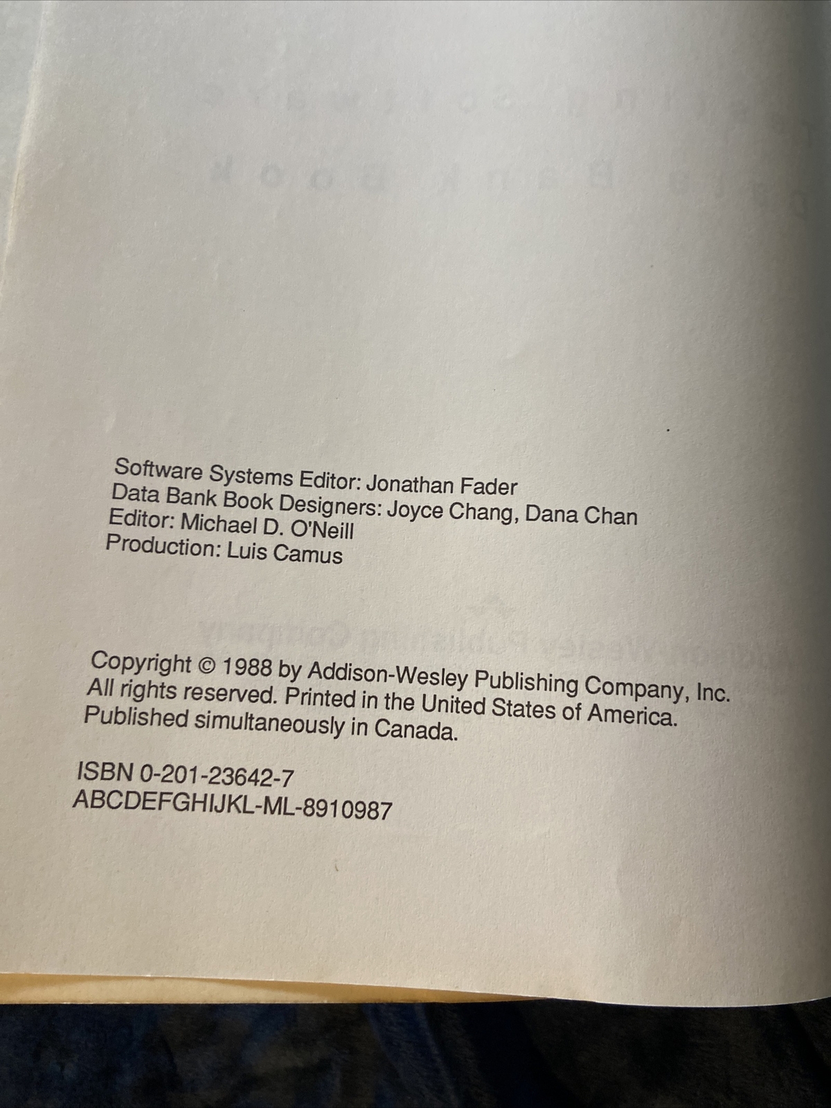 Addison-Wesley Chemistry Testing Software Data Bank Book 1988 Q&A