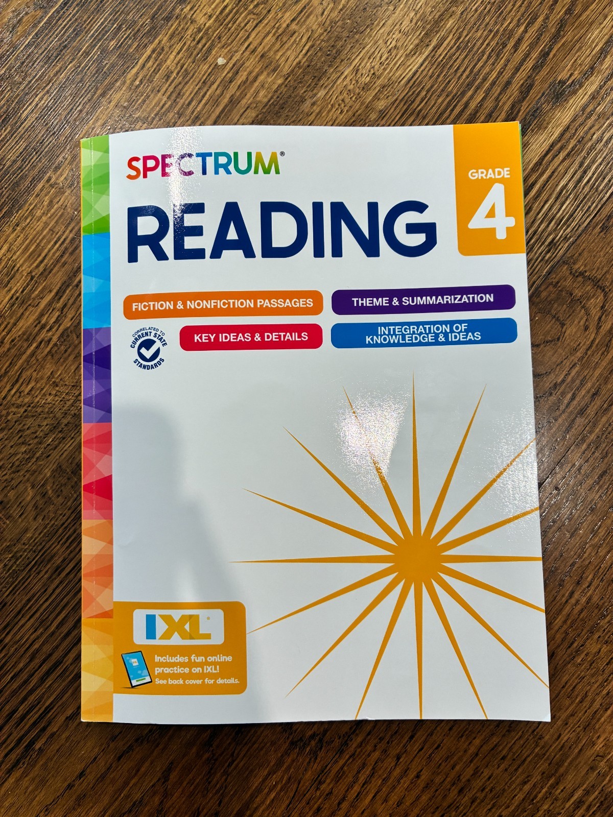 Spectrum Reading 4th Grade Workbook (used only 4 pages)