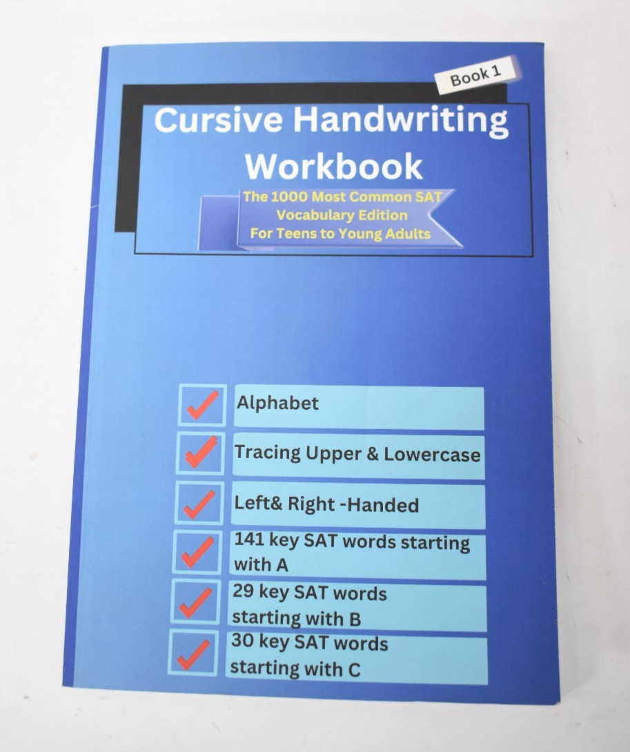 Cursive Handwriting Workbook For SAT Vocabulary 1000 Most Common Edition