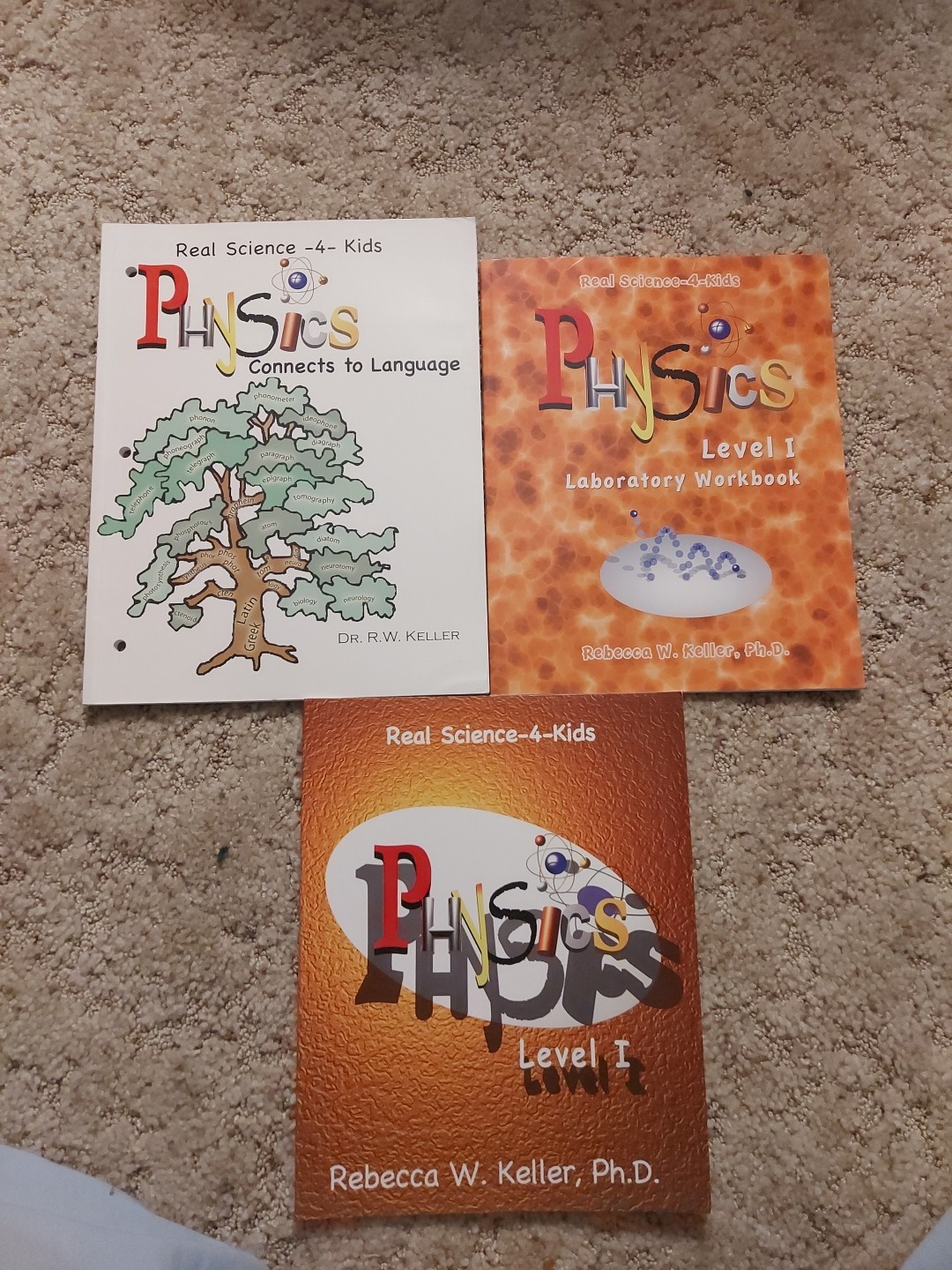 REAL SCIENCE 4 KIDS Level 1 PHYSICS Keller Set Student Lab Workbook Connects Set
