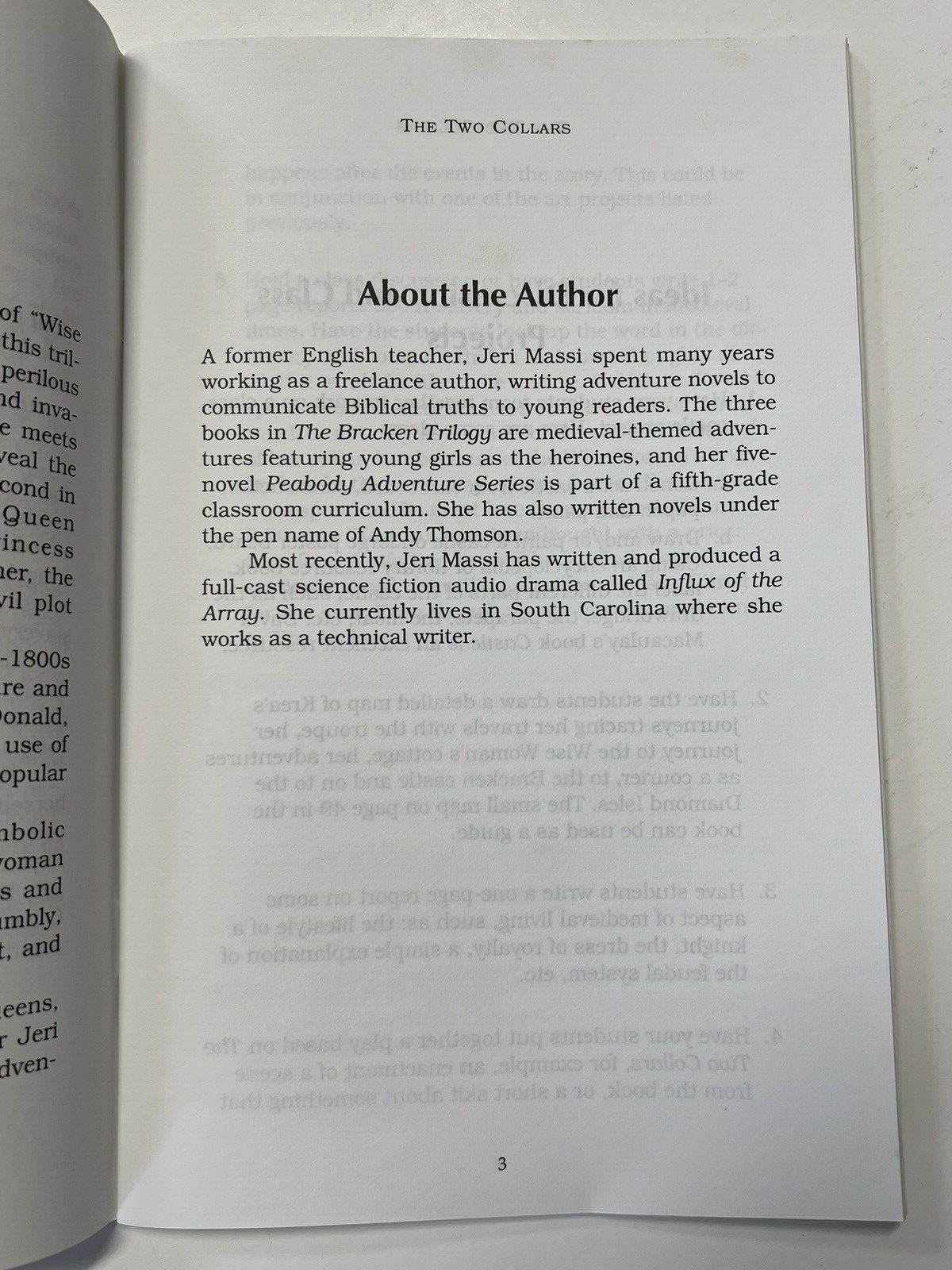 The Two Collars Study Guide By Carol Diehn Home Edition Progeny Press #203H P503