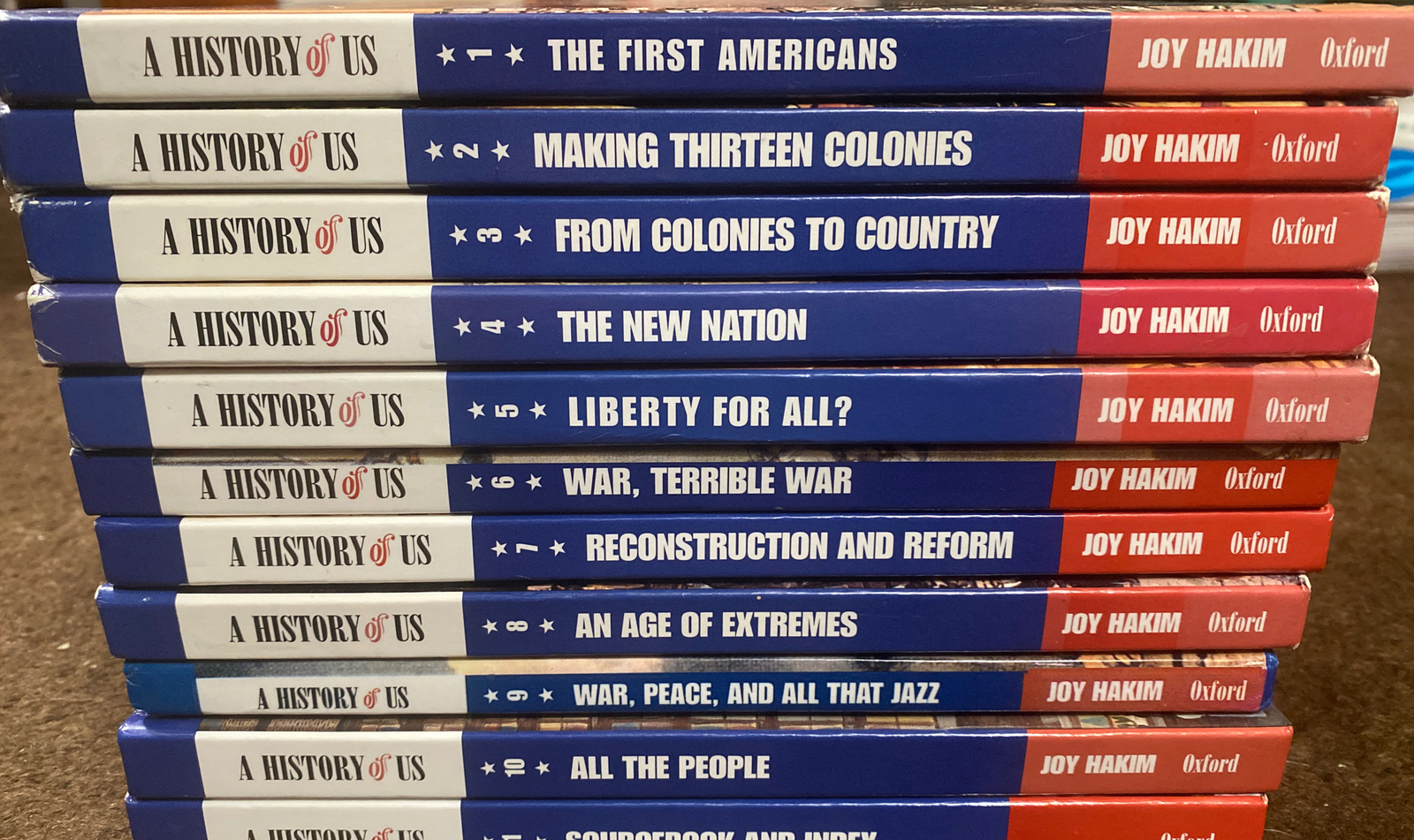 A History Of US by Joy Hakim Complete SET Books 1-11, HARDCOVER (2nd Edition)
