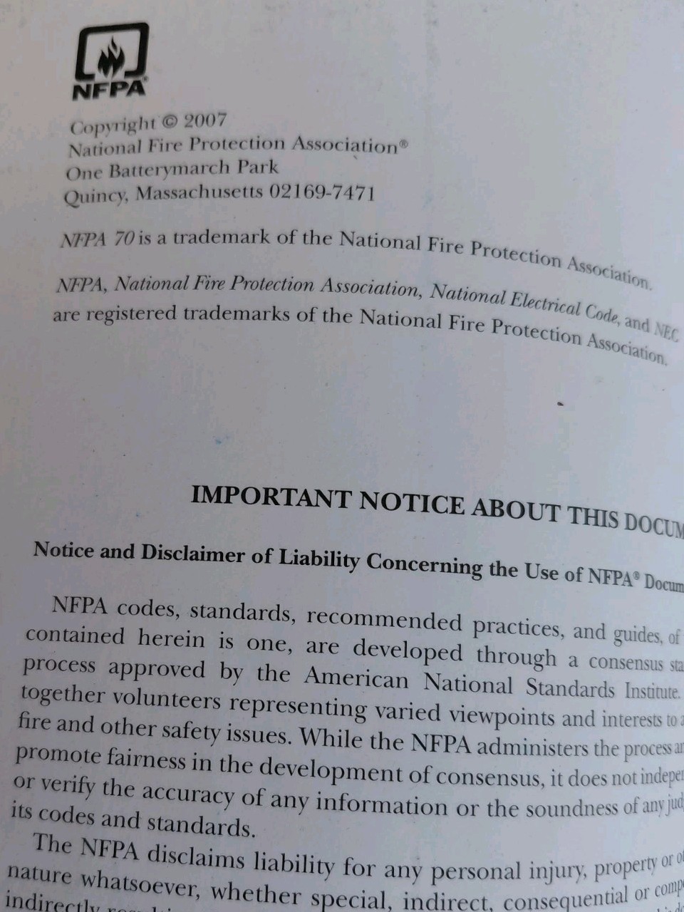 Vintage 2008 National Electrical Code Book NEC NFPA 70 Softcover IAEI Edition