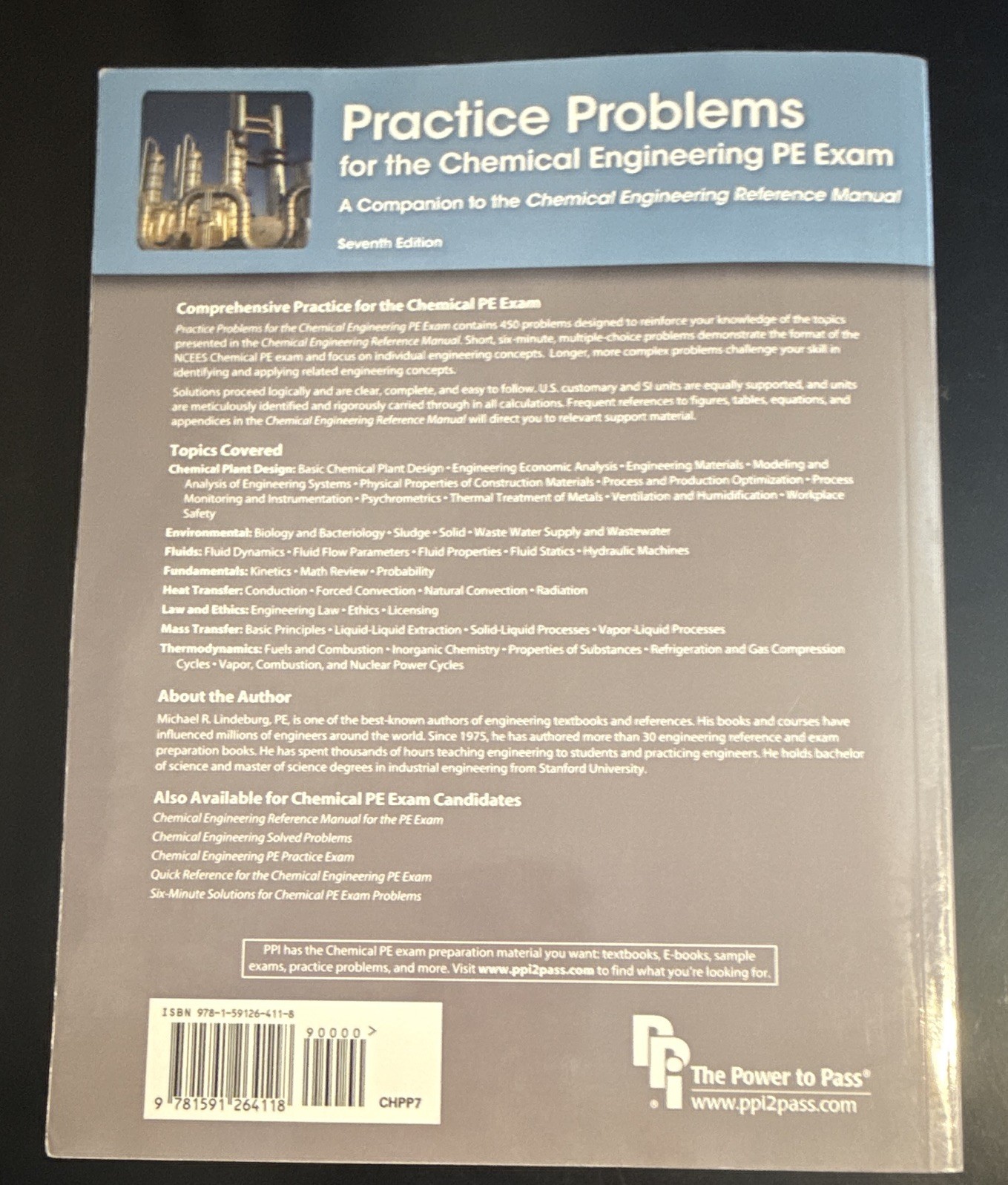 PPI Practice Problems for Chemical Engineering PE Exam 7th Lindeburg 2019