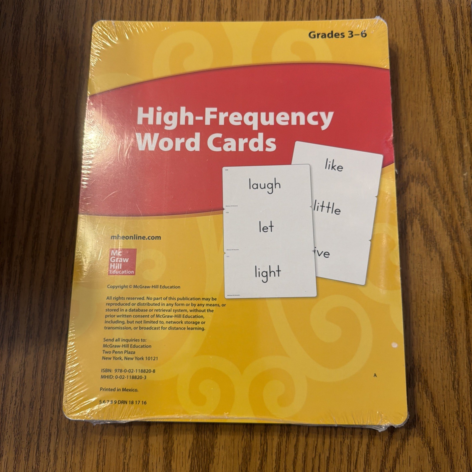 NEW SEALED Reading Wonders, Grades 3-6, High Frequency Word Cards by McGraw Hill