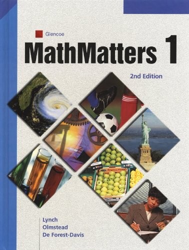 MATHMATTERS: BOOK 1, STUDENT EDITION By Mcgraw-hill – Hardcover **Excellent**