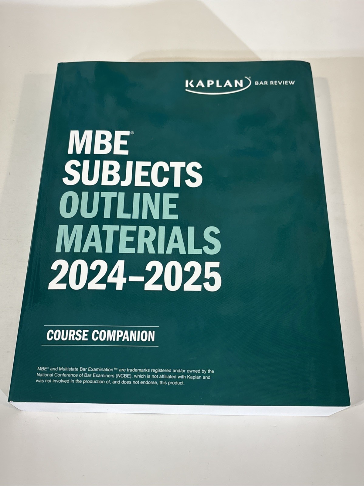 2024-2025 Kaplan Bar Review Multistate Bar Exam MBE Subjects Outline Materials
