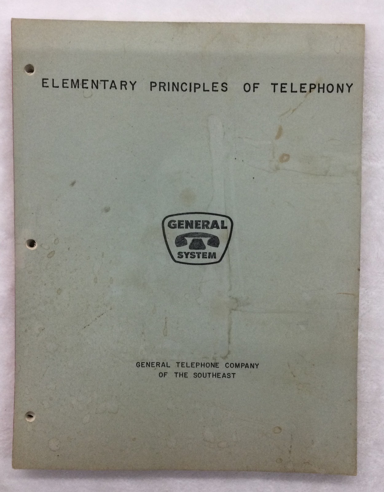 Elementary Principles Of Telephony – General System – 122 Page Booklet c5