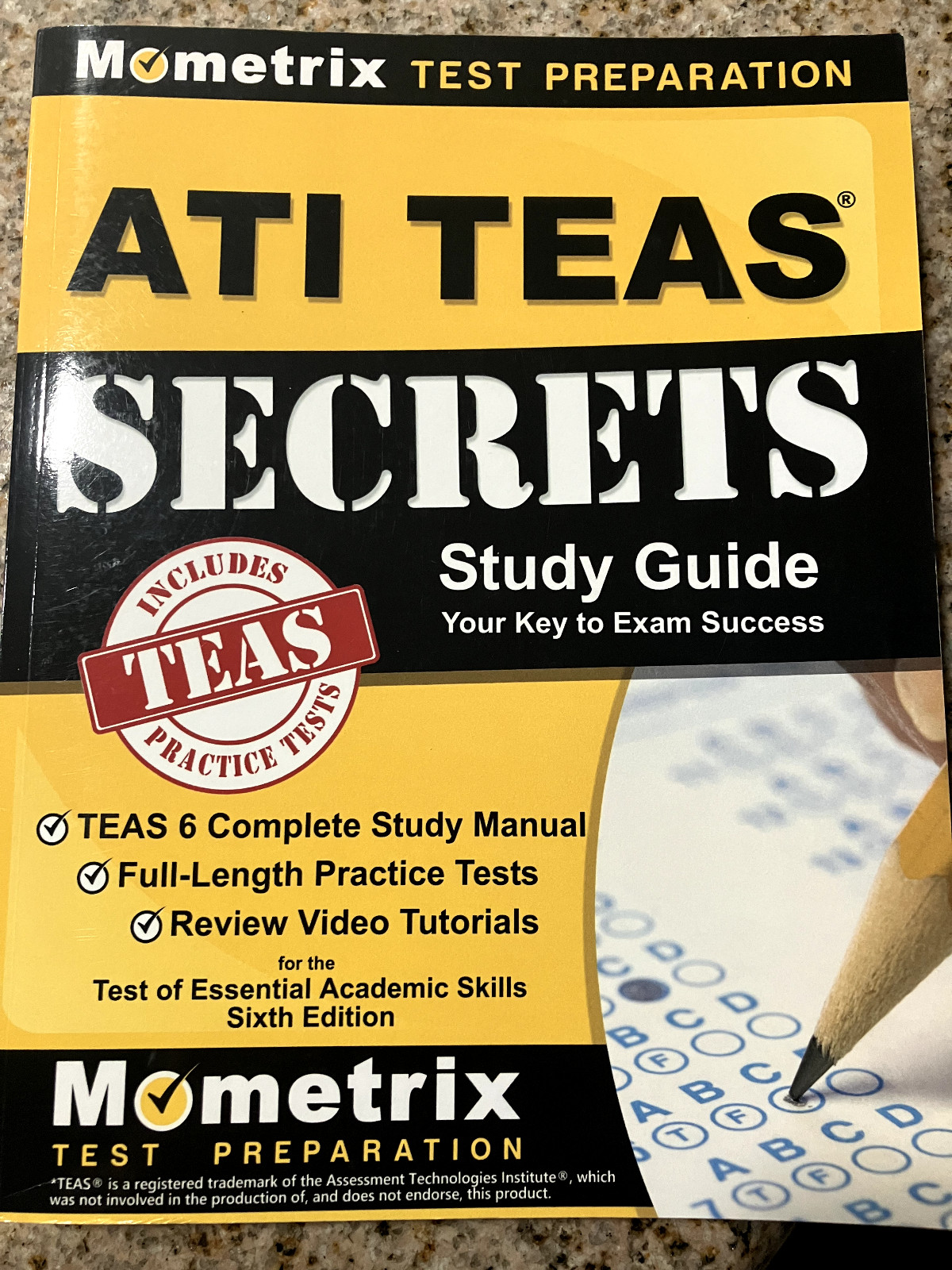 ATI TEAS Secrets Study Guide: TEAS 6 – Paperback, by TEAS Exam Secrets – Good