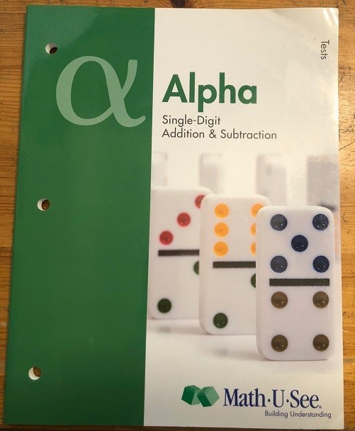 Math U See Alpha Tests Test Booklet Addition and Subtraction Unused MUS Mathusee