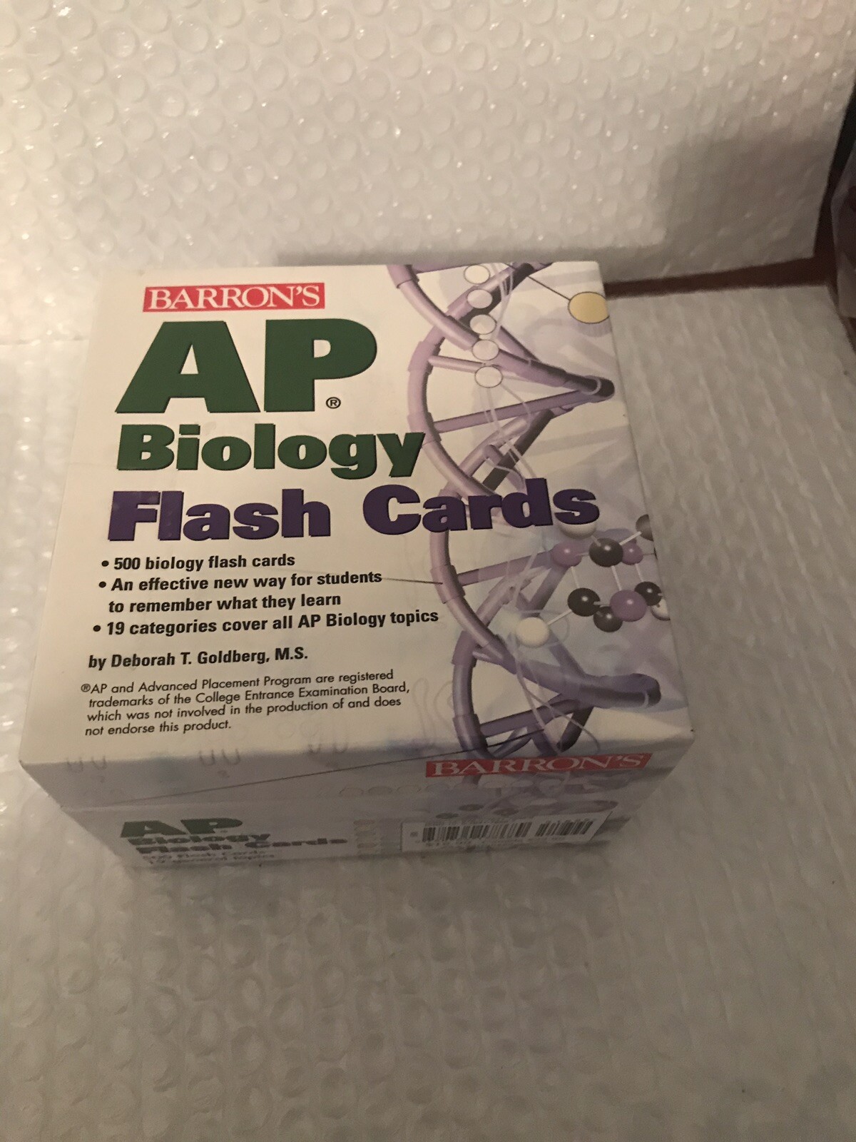 Barron’s AP Biology Flash Cards by Deborah T. Goldberg Excellent Condition
