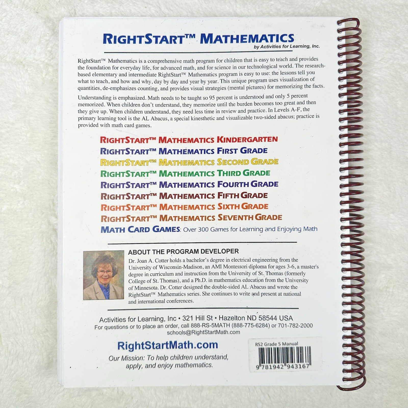 RightStart Math Fifth Grade 2nd Ed Teacher Manual, Worksheets & Abacus