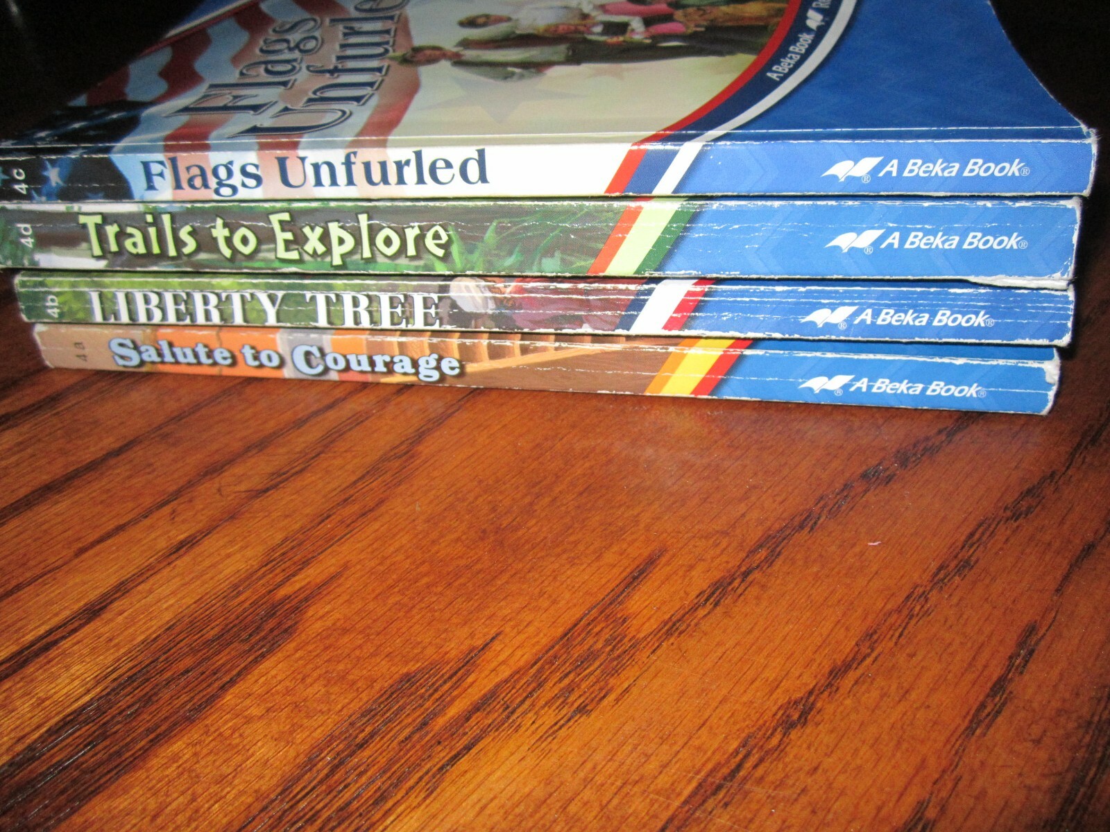 Abeka Reader 4th Grade 4 Reading Set Courage, Liberty Tree Flags Unfurled Exp