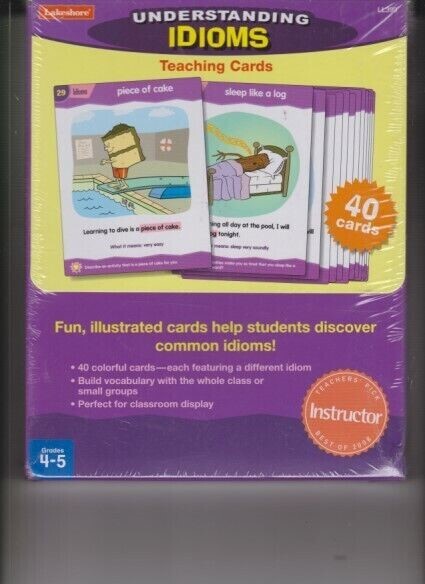 Lakeshore Understanding Idioms Teaching Cards-40 Cards-Grades 4-5 NIP