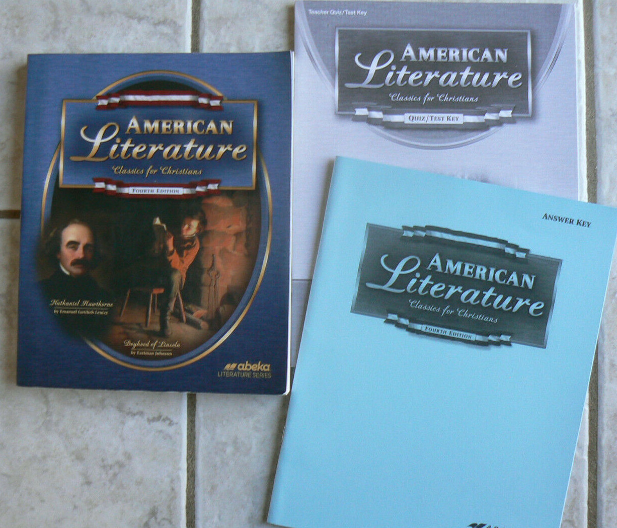 ABeka gr.11 American Literature Student Text,Answer Key,Test/Quiz Key Current$87