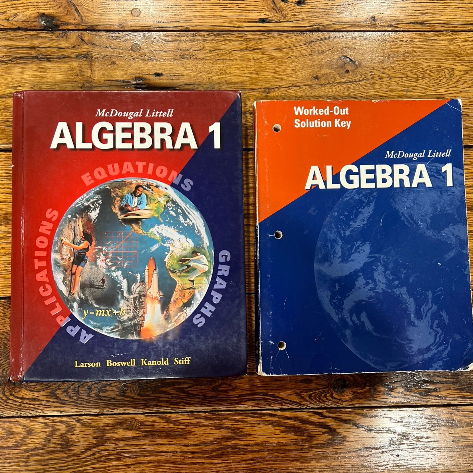 McDougal Littell Algebra 1 SET – 2004 Textbook & 2001 Worked-Out Solution Key