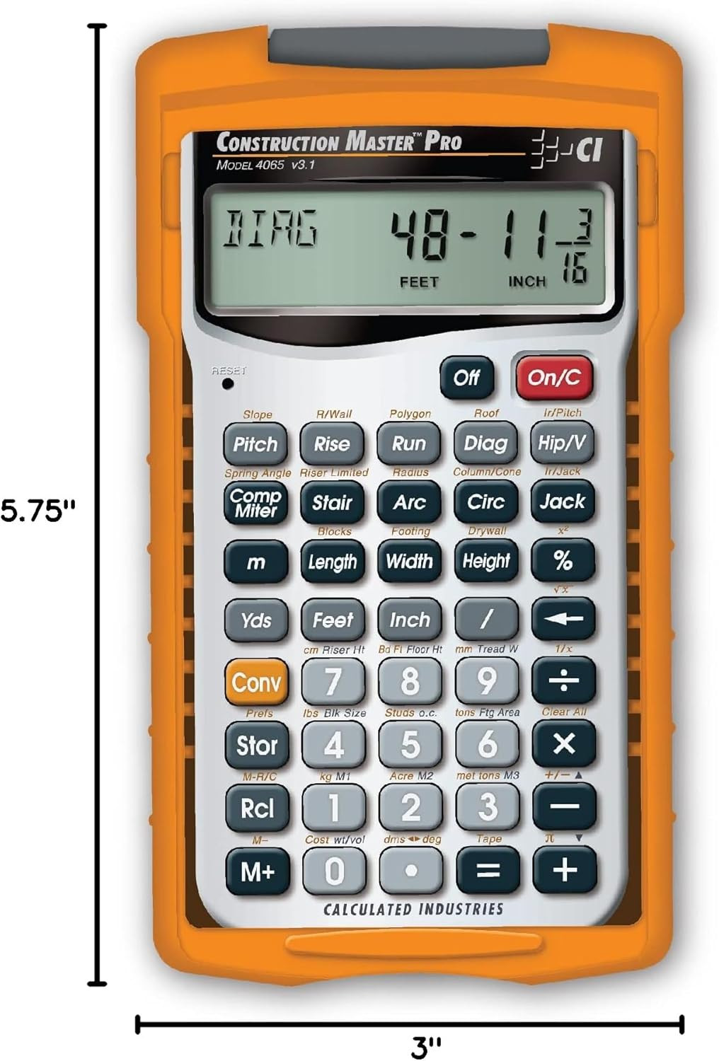 Advanced Construction Math Calculator Contractors Estimators Builders Carpenters