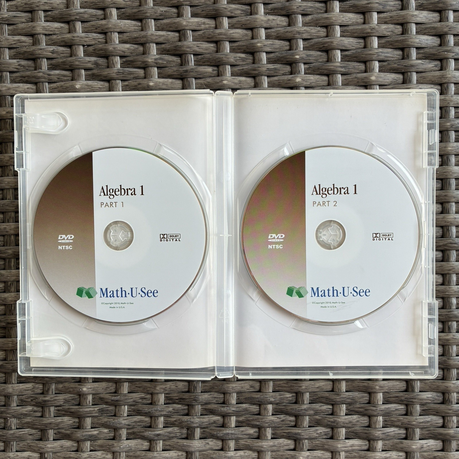 Math-U-See Algebra 1 Set (2009) Instruction Manual, Test Booklet ,2 DVDs tested