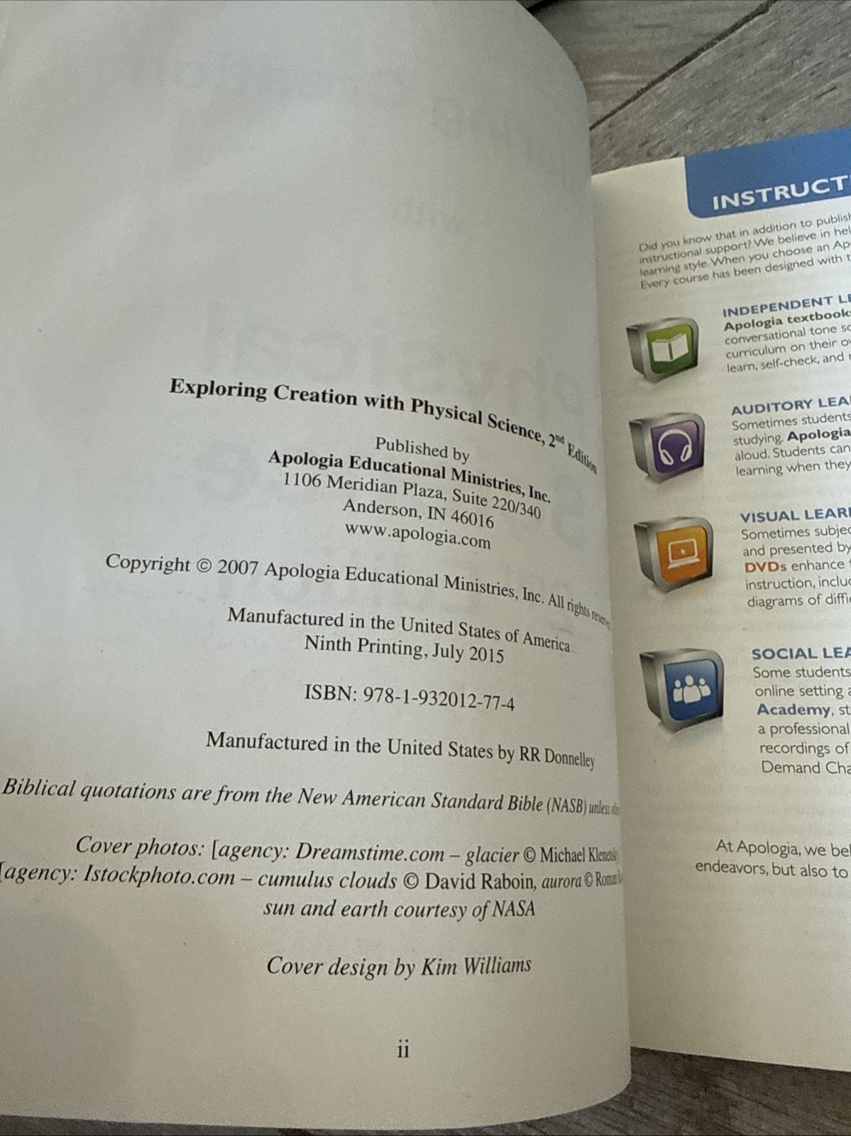 🍏Apologia Exploring Creation with Physical Science 2nd Ed Textbook & Solution