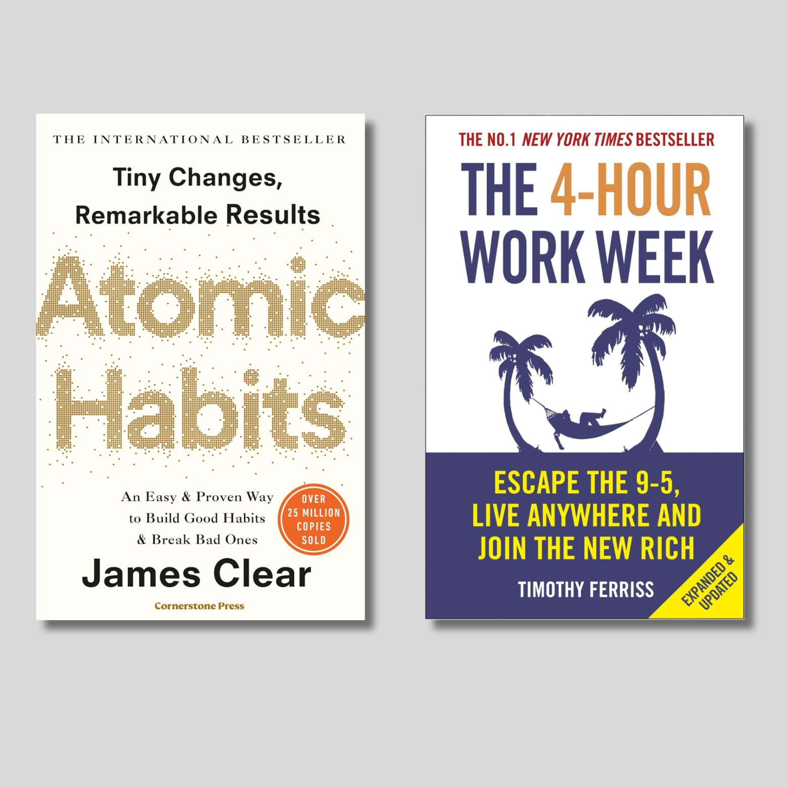 Atomic Habits & The 4-Hour Work Week New Book Paperback in English Free Shipping