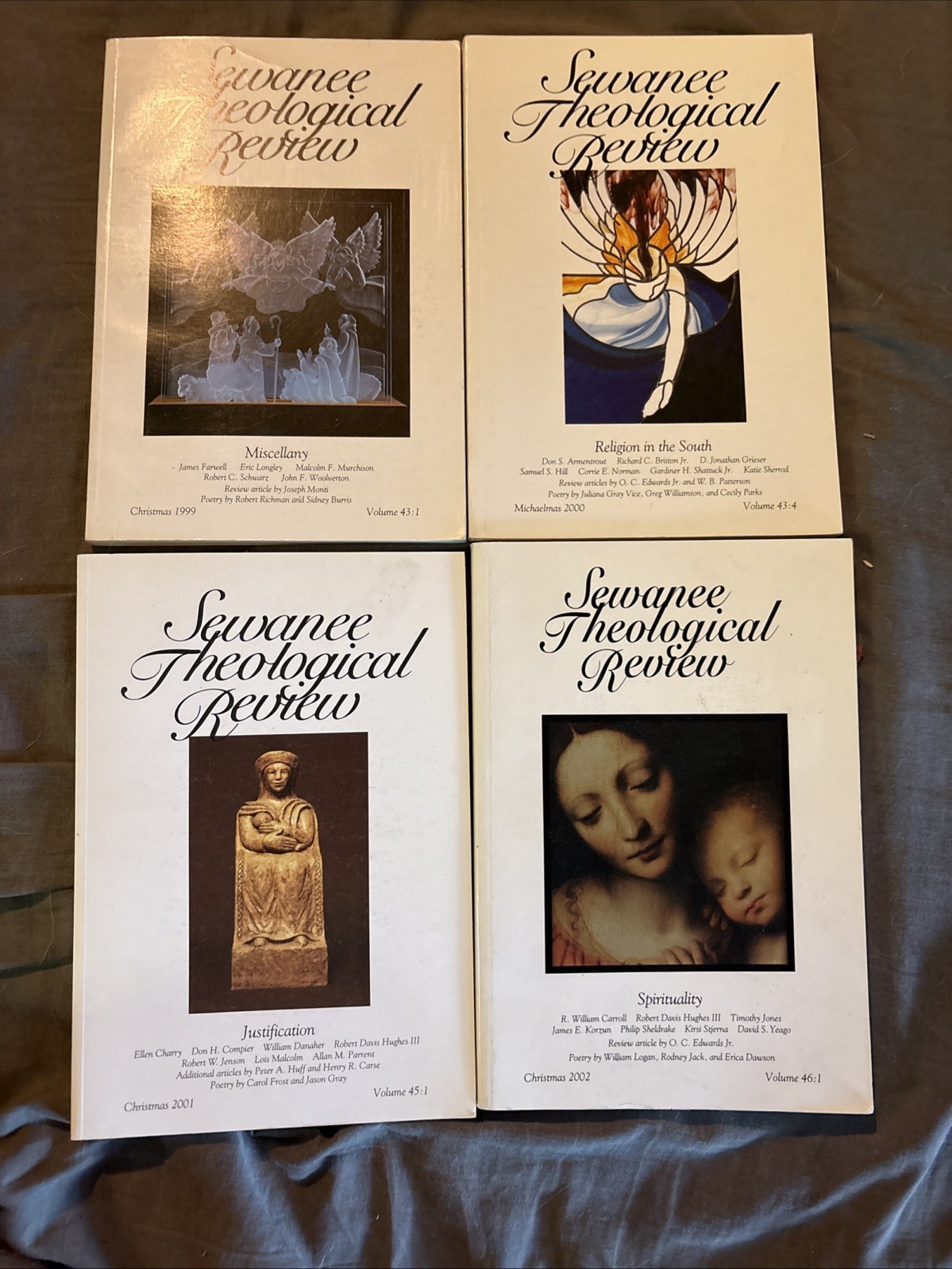 Set Of 4 Sewanee Theological Review Books. Vol. 43:1, 43:4, 45:1, 46:1