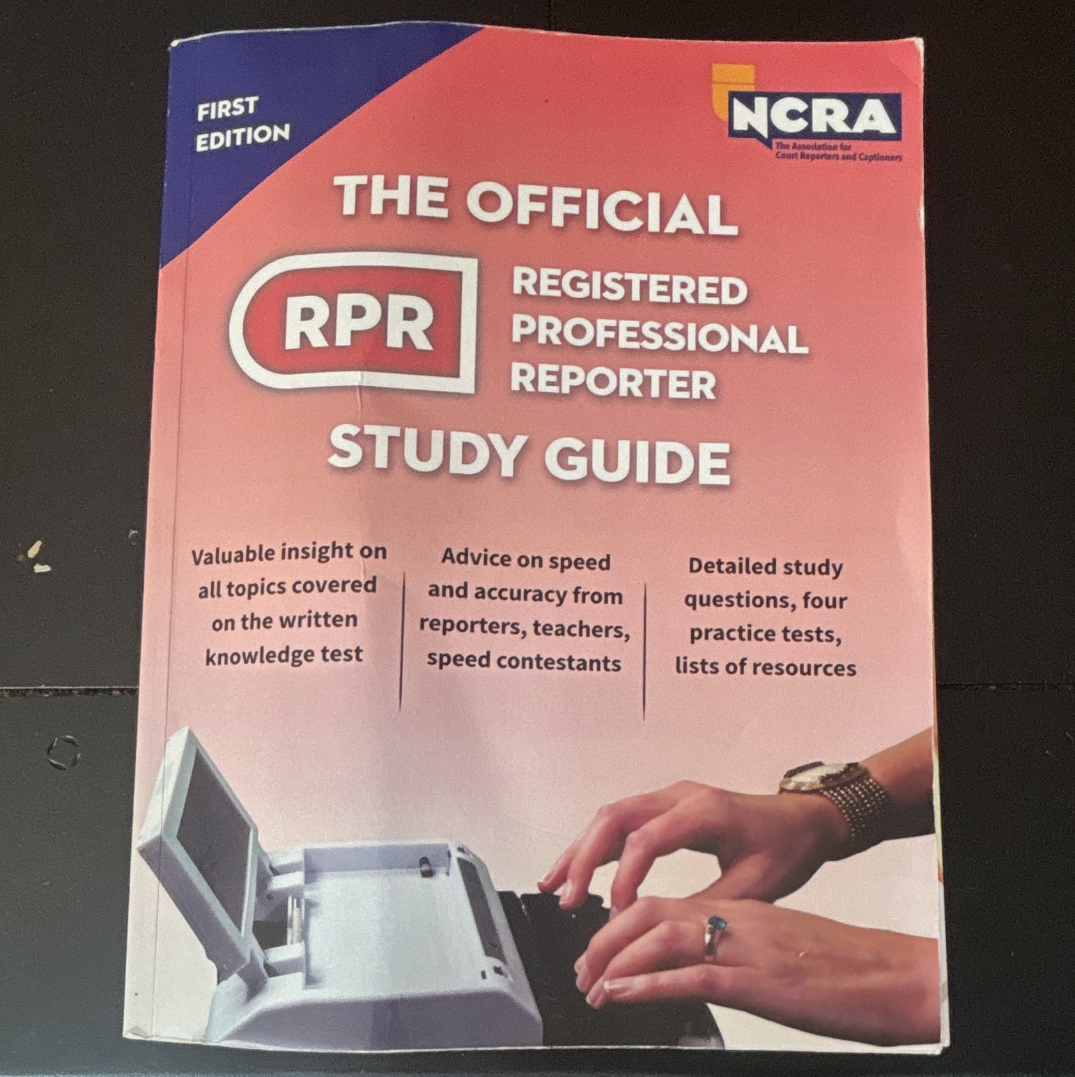 NCRA Official RPR Registered Professional Reporter Study Guide 1st Ed 2019 Book
