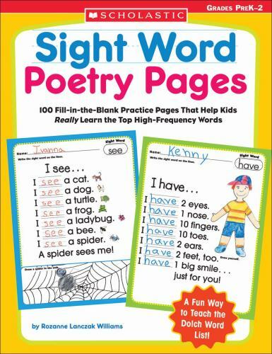 Sight Word Poetry Pages : 100 Fill-in-the-Blank Practice Pages That Help Kids…