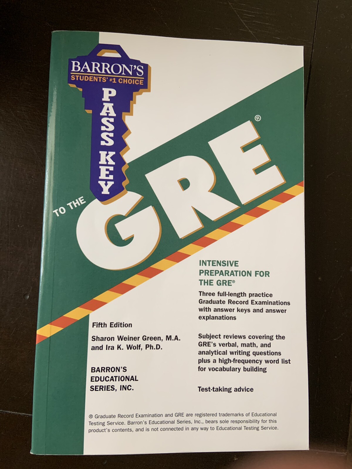 Pass Key to the GRE by Ira K. Wolf; Sharon Weiner Green