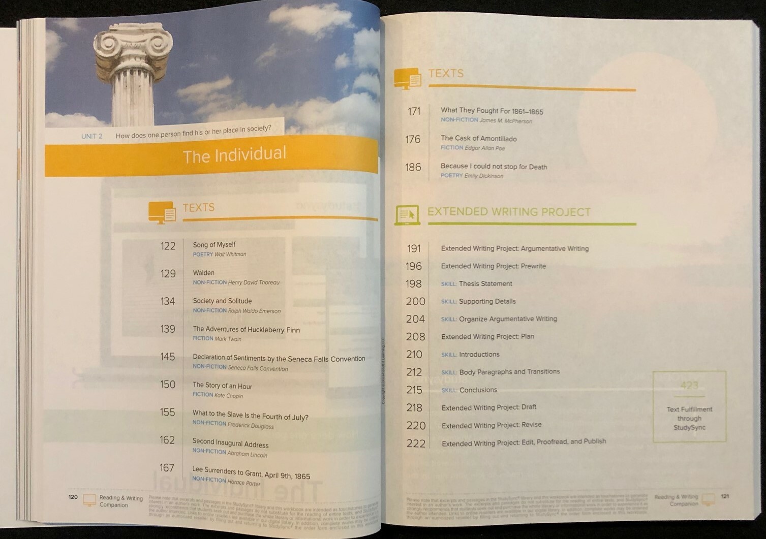 11th – STUDY SYNC Teacher Resource Companion & Reading/Writing Student Companion