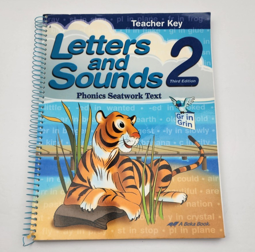 A Beka Letters and Sounds 2 Phonics Seatwork Text Teacher Key 3rd Edition VGC