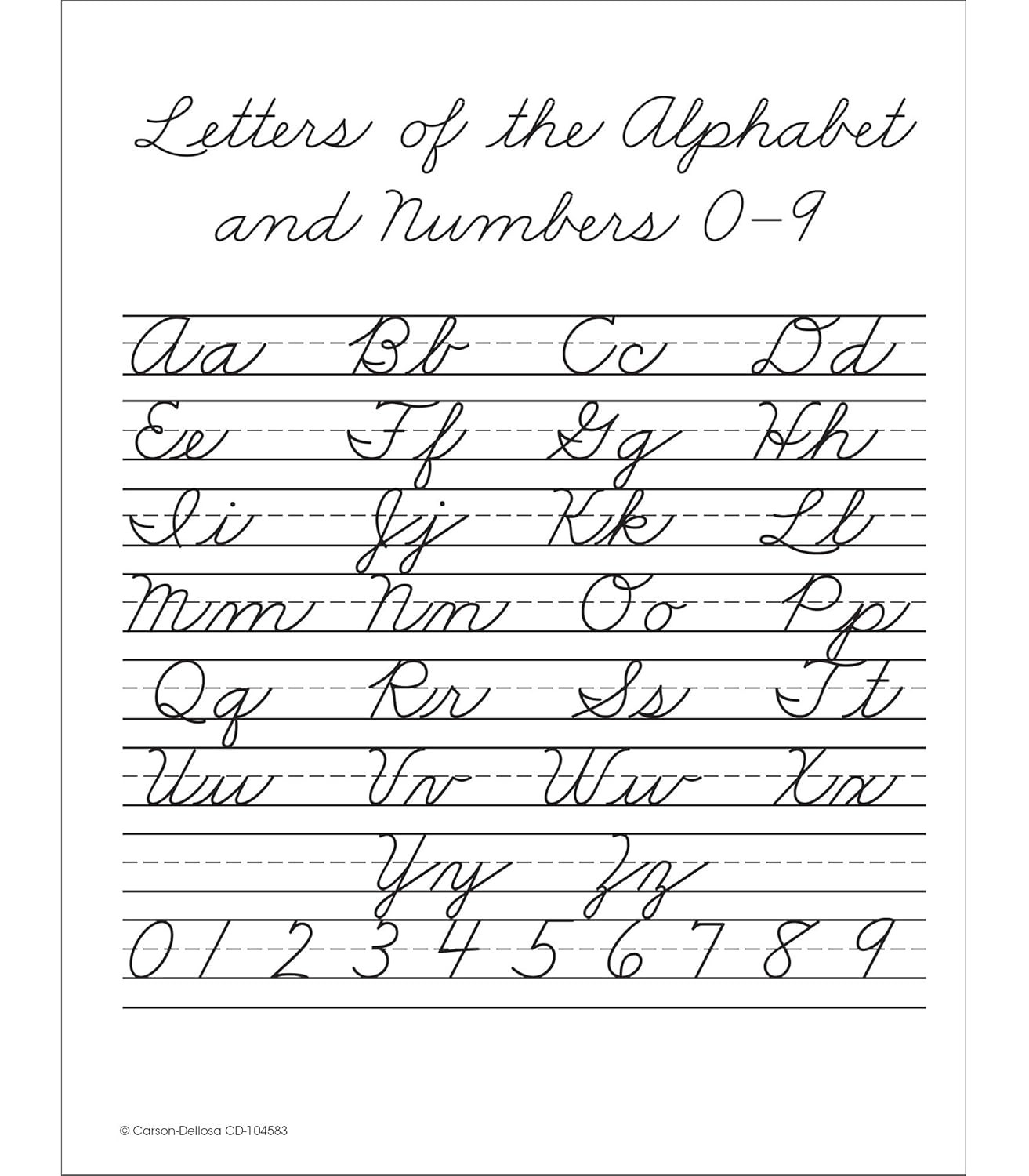 Carson Dellosa Grades 1-3 Beginning Traditional Cursive Handwriting Workbook, Wr