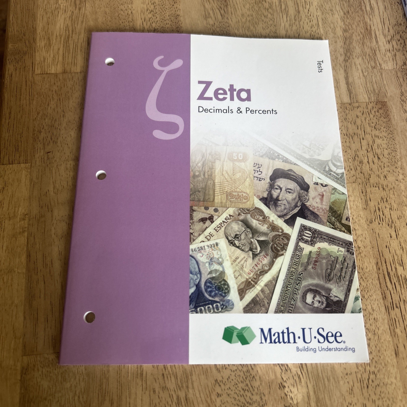 Zeta Tests : Decimals and Percents by Math-U-See (2013, Trade Paperback)