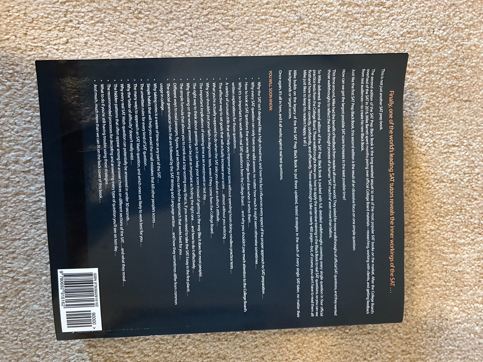 SAT PREP BLACK BOOK SECOND EDITION – Like New