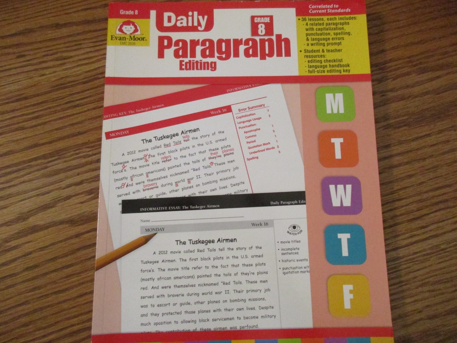 Daily Paragraph Editing Grade 8