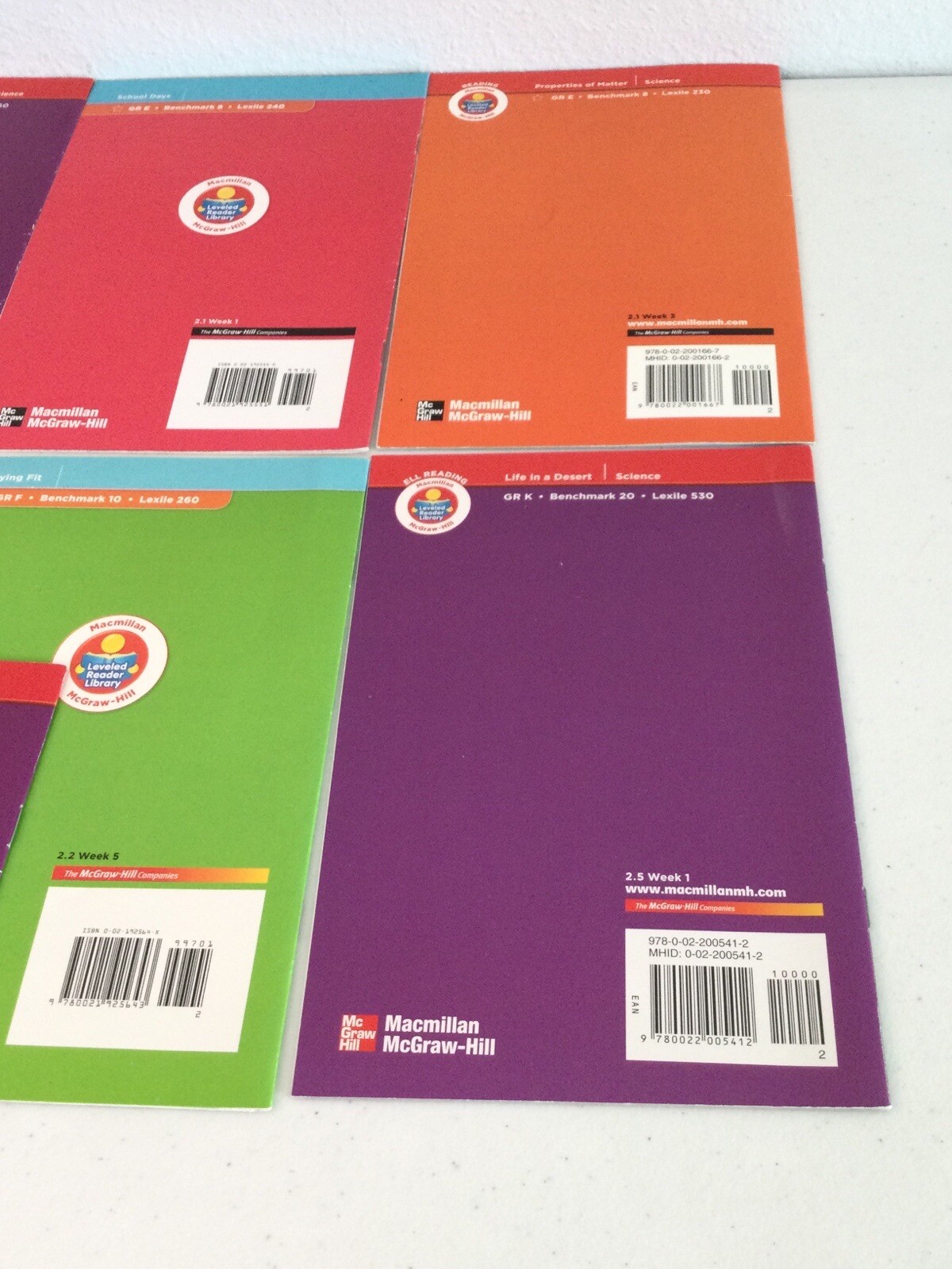 MACMILLAN & MCGRAW HILL Leveled Reader Library. Lot of 11 Books. NEW.
