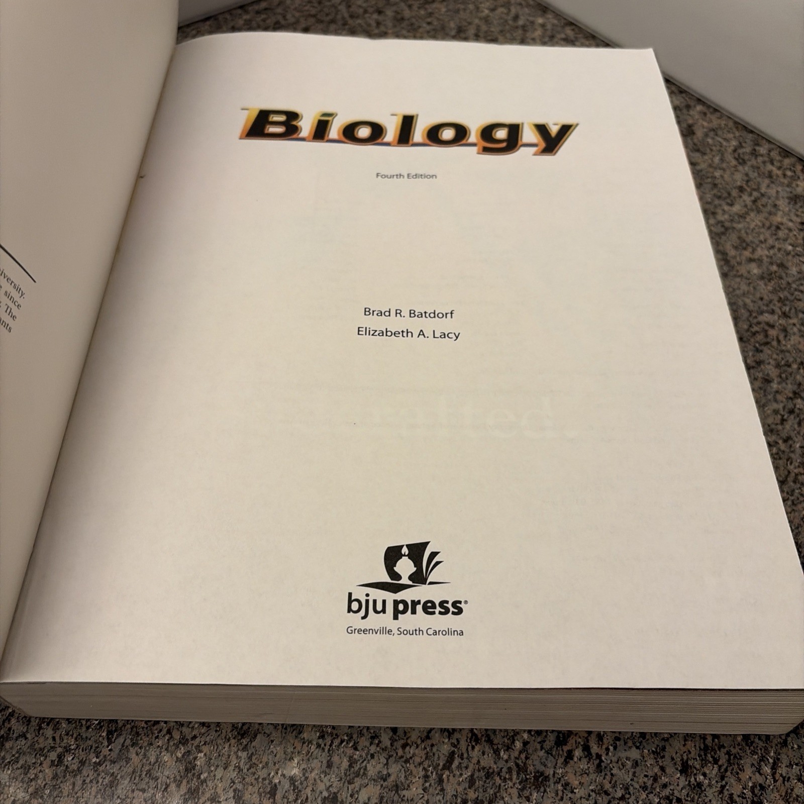 BJU 10th Grade BIOLOGY, 4th Ed. Student Text, Lab Manual, & Tests (set of 3)