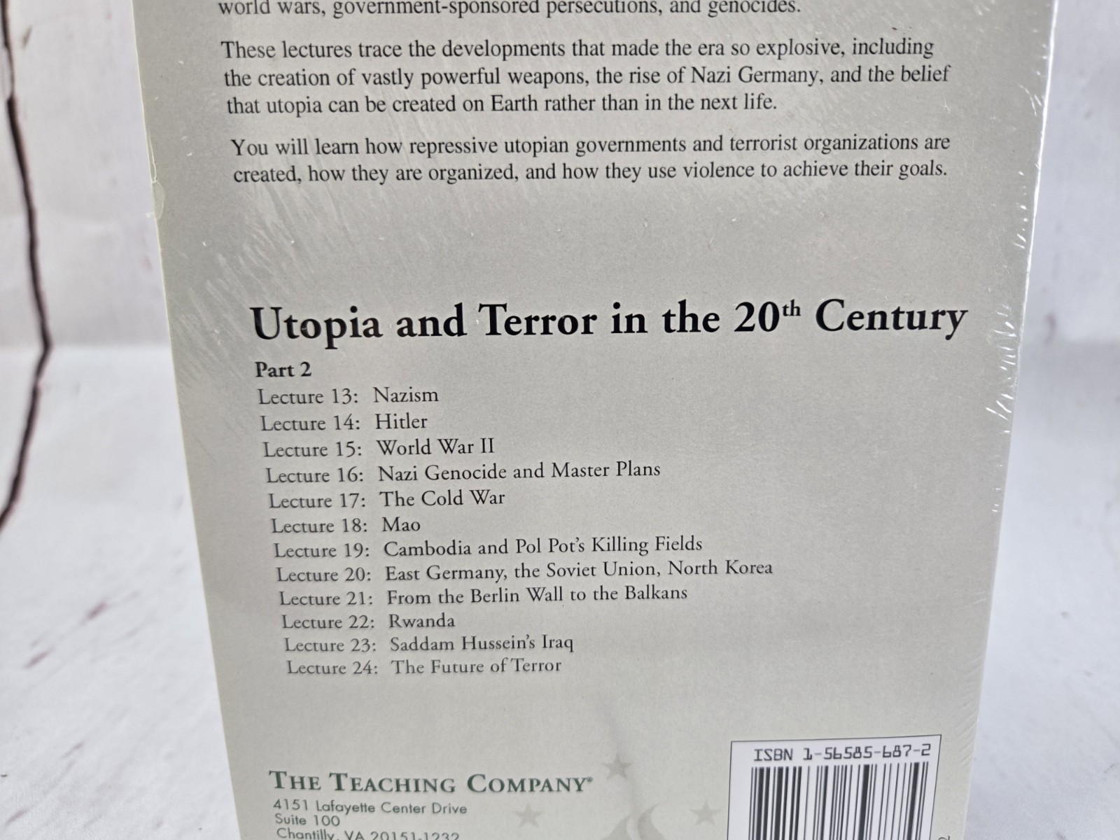 Teaching Co Great Courses TRANSCRIPT UTOPIA and TERROR in the 20th Century