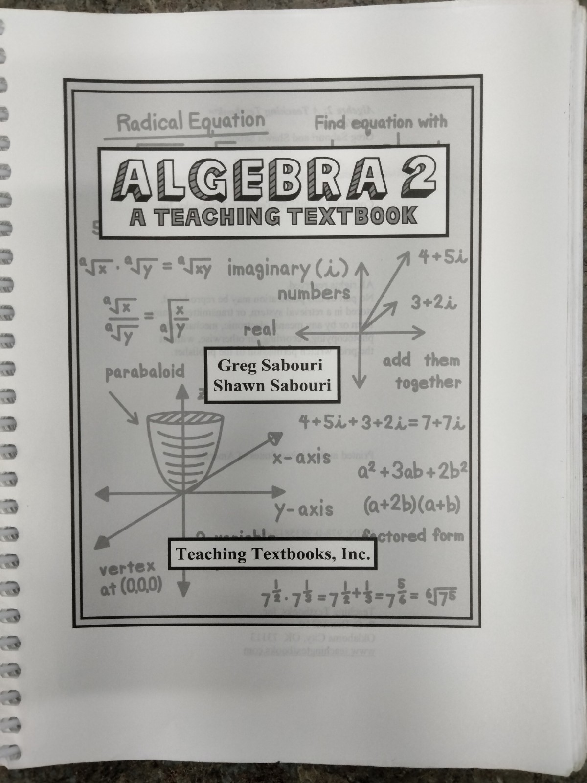 Teaching Textbooks Algebra 2 Version 2.0