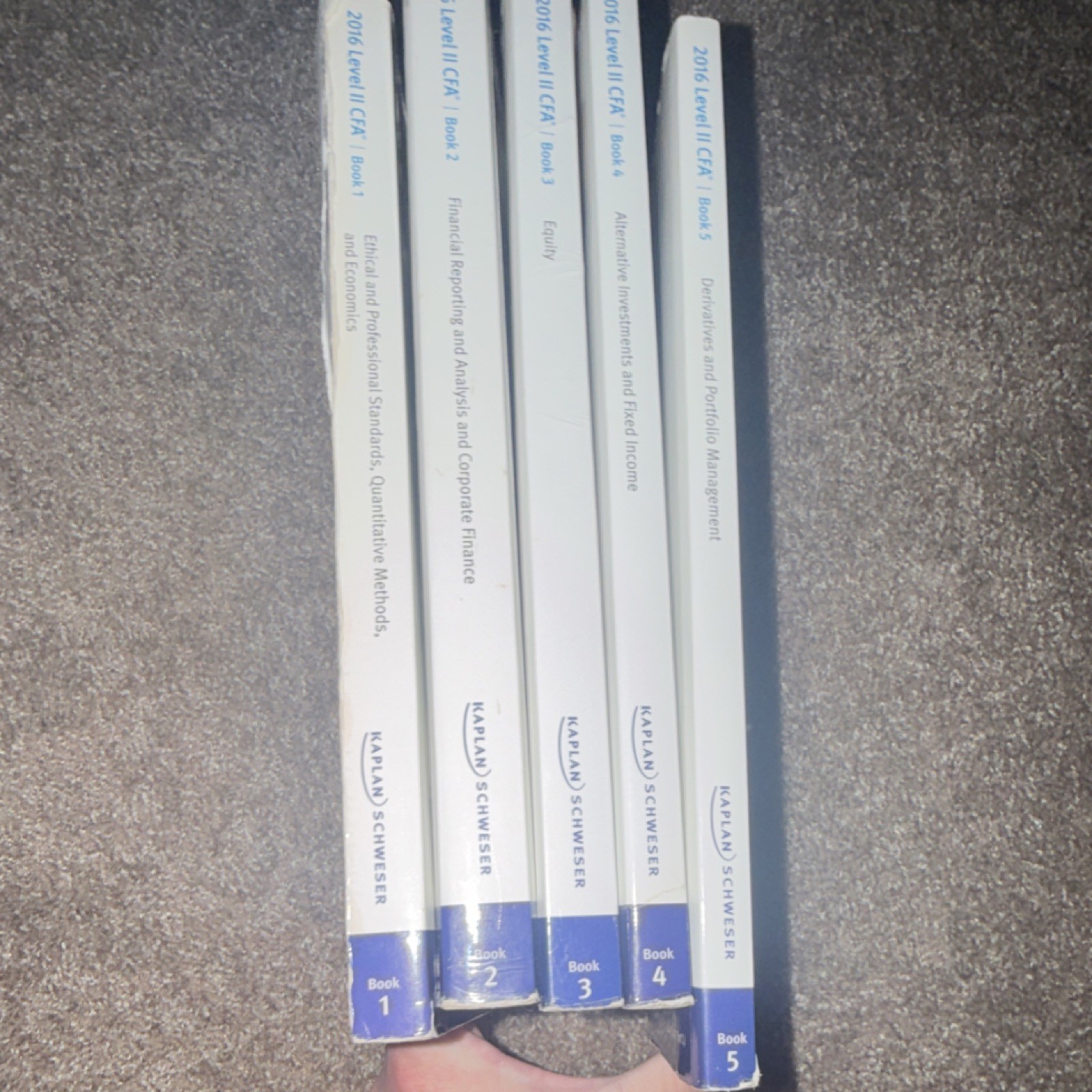 Kaplan Schweser 2016 SchweserNotes Level II CFA 5-Book Set