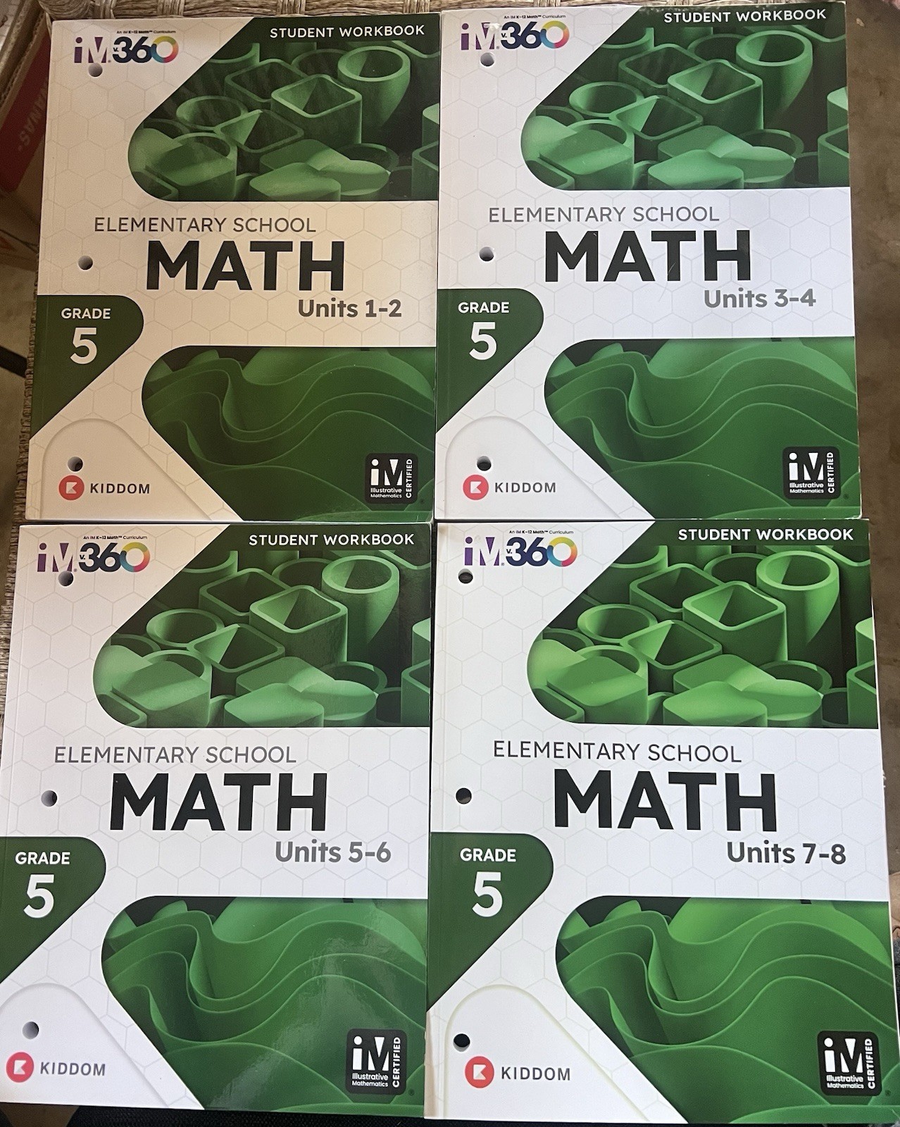 iM K-12 Math Curriculum, Grade 5, Units 1-8, Student Workbook Elementary School