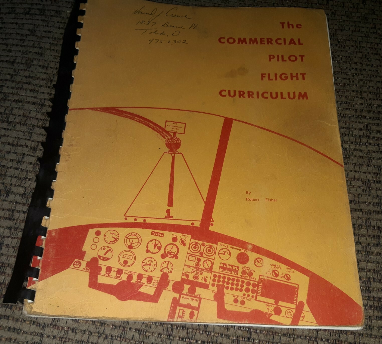 LEARN TO FLY The Commercial Pilot Flight Curriculum Book ROBERT FISHER 1969 vtg