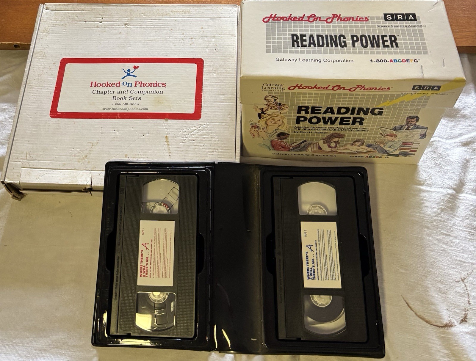 LOT HOOKED ON PHONICS Reading Power COMPLETE SET-1992 Chapter Companion Set/VHS