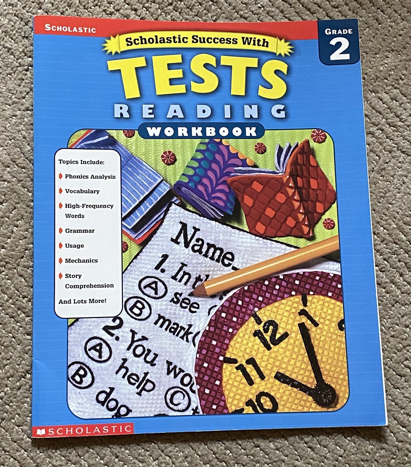 Scholastic, Hooked on Phonics, Skill Drill, Builders Math 1st 2nd Grade Book Lot
