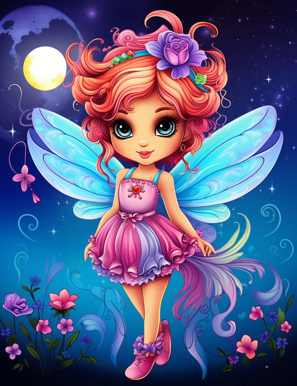 Moon Fairies Coloring Book For Kids Ages allages Moon spiral bound to flat