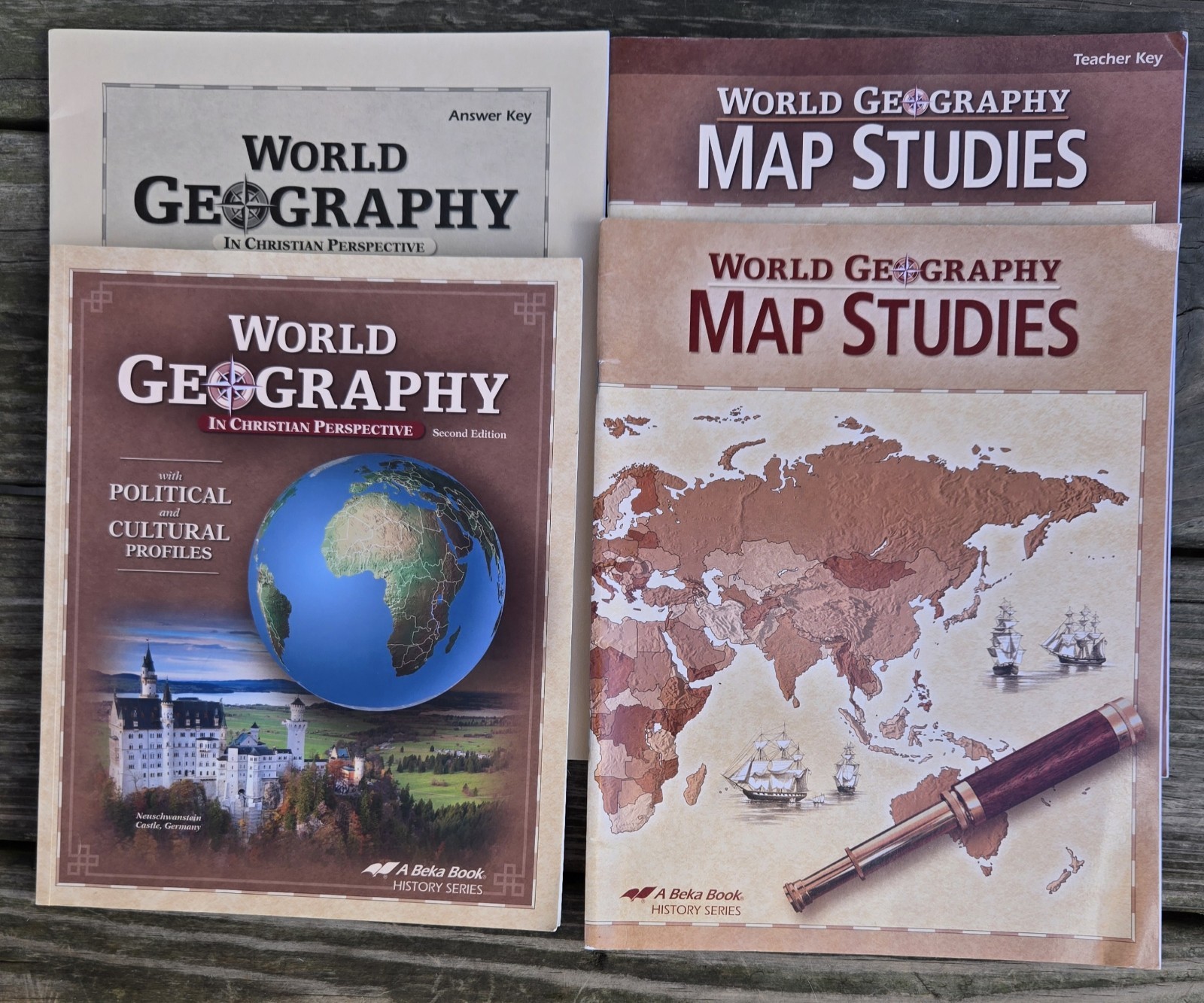 Abeka 9th Grade World Geography Textbook, Map Studies, Key