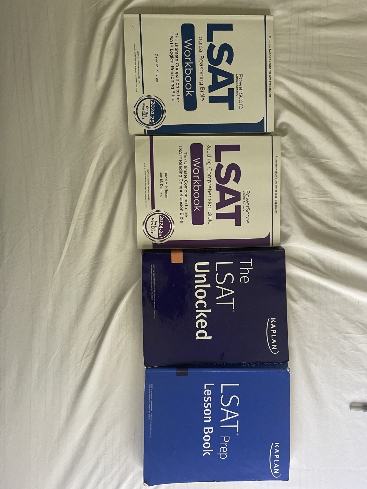 Used LSAT Prep Books (Bundle) || PowerScore LSAT Bible Workbooks LR & RC